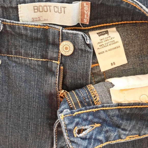 Levi's 525 Boot Cut blue jeans 8 Short - Picture 8 of 8